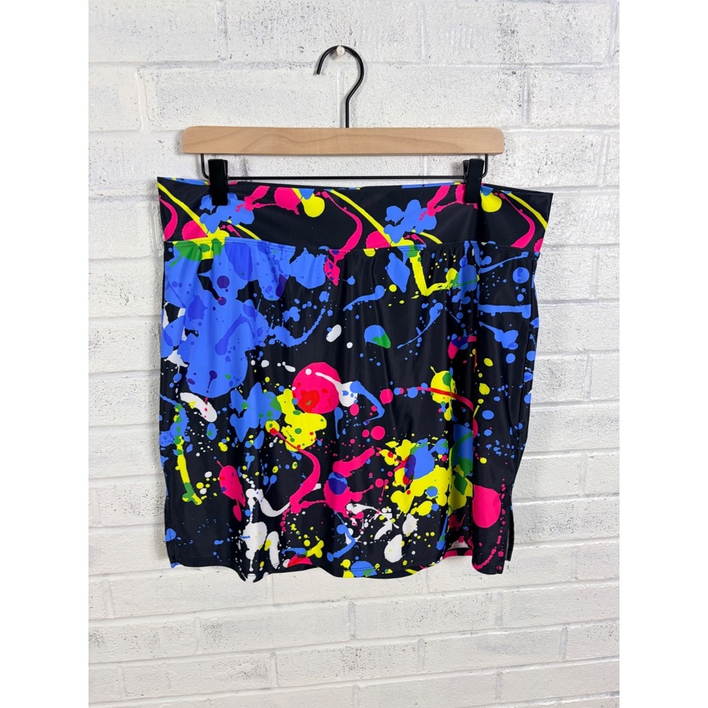 Skort Obsession Skort Womens XXL Paint Splatter Colorful Built In Shorts